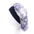 UNIQ Silk Satin Tie Dye Night Sleeping Adjustable Hair Care Elastic Wide Band Bonnet